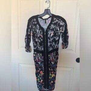 Multicolor Abstract Print Women's Dress